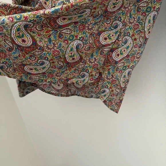 J. Crew Olive Green Slim Perfect Button Down Shirt in Liberty Lee Manor Paisley - Picture 11 of 13